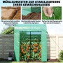 Furnicato Tomatengewächshaus Foliengewächshaus Mit Rolltor Netzfenster Bogendach 170 X 68 X 200 Cm Grün_7