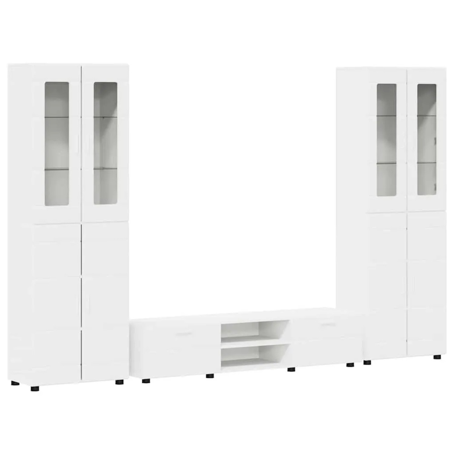 vidaXL TV-Schrankset mit Schubladen mit Regal Weiß Holzwerkstoff 3397994 günstig online kaufen