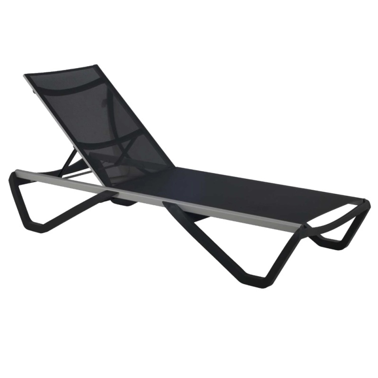 Papatya Liegestuhl Wave  Anthrazitgrau 22 Material Anthrazitgrau 05700 günstig online kaufen