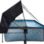 Grauer EXIT Stone Pool 220x150 mit Sonnensegel und Filterpumpe.