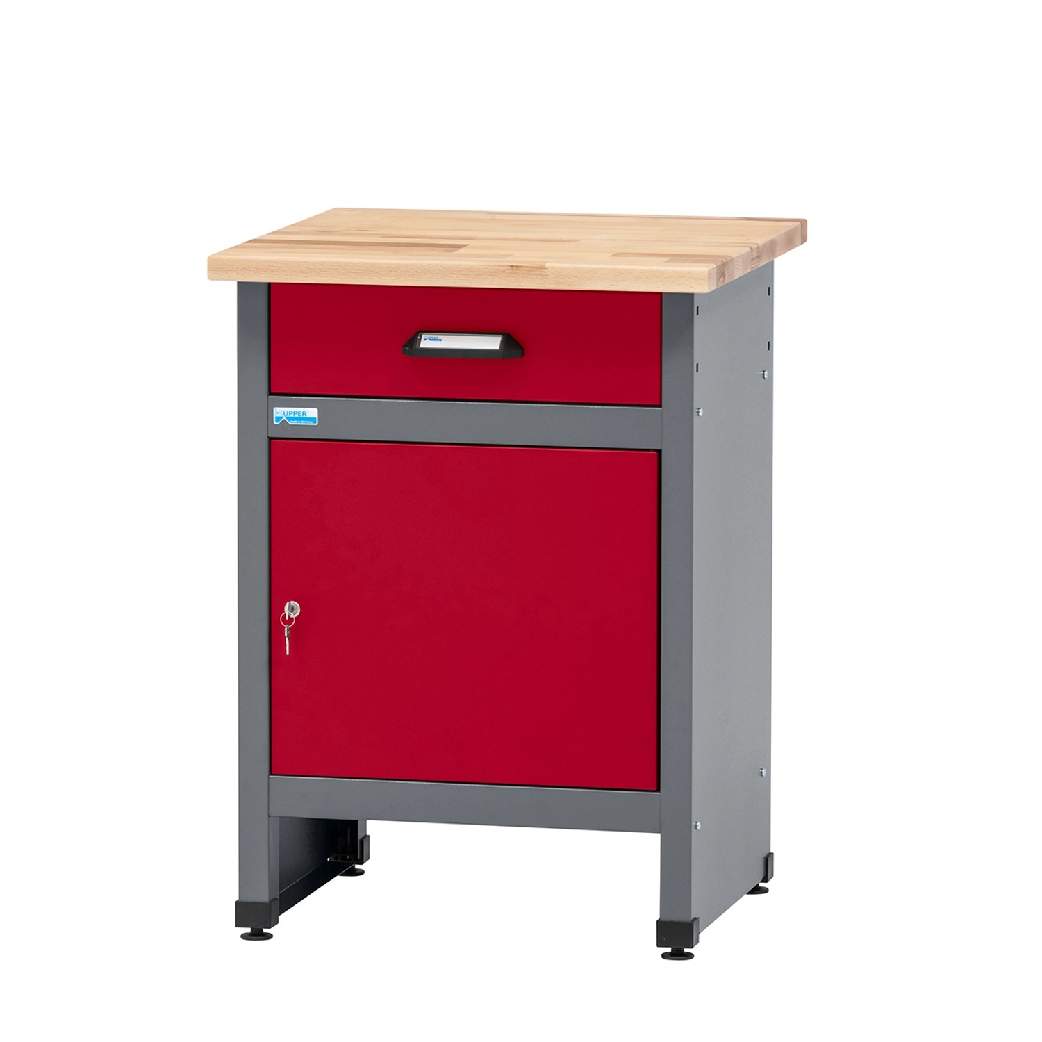 Küpper Werkbank Eintürig mit 1 Schublade 84 x 60 x 60 cm Dunkelrot günstig online kaufen