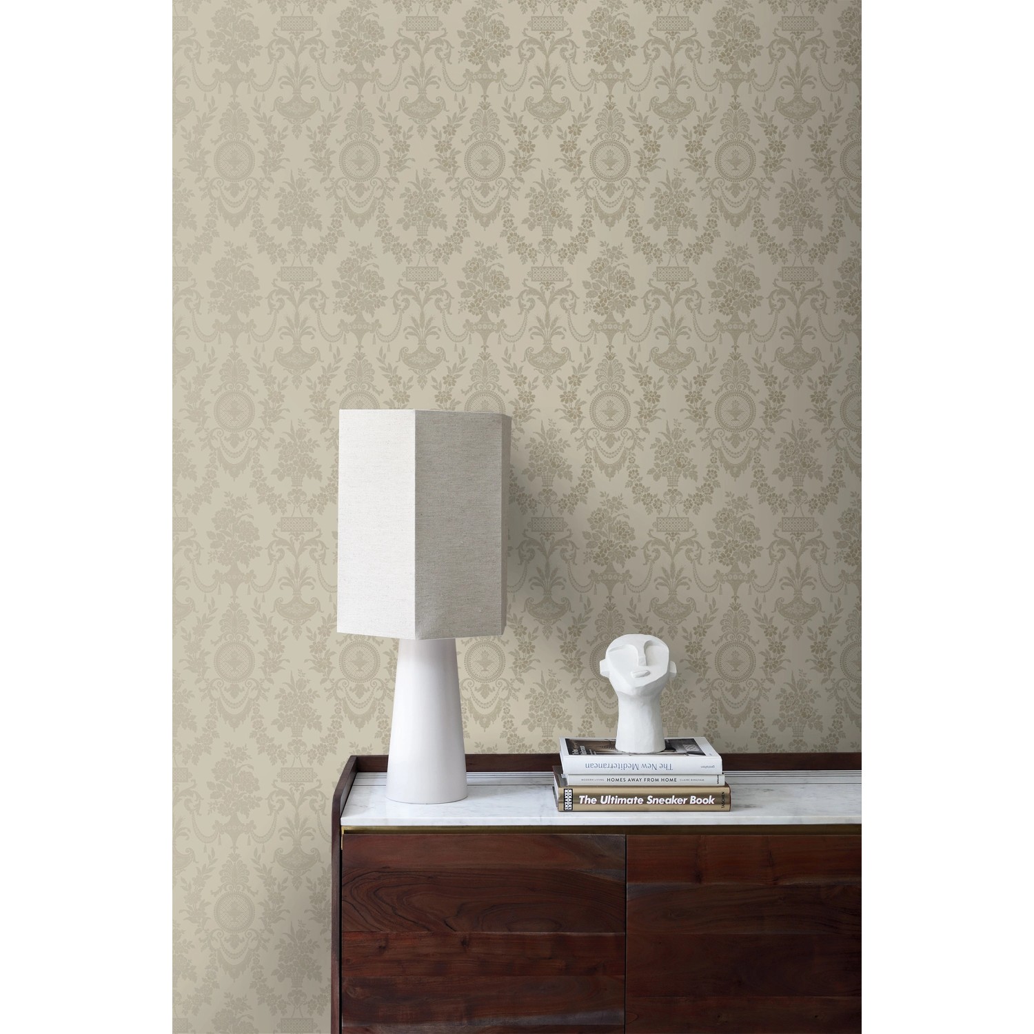 Origin Wallcoverings Tapete Ornamente Taupe 53 cm x 10,05 m 326136 günstig online kaufen