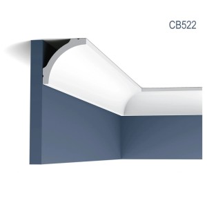 Weiße ORAC DECOR Zierleiste CB522N BASIXX als Eckprofil für Paneele, 4er Set (8 m).