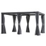 Sunjoy Vorhang-Set für Matterhorn Pergola, 306x406 cm, grau. Zubehör für Terrassenüberdachung.