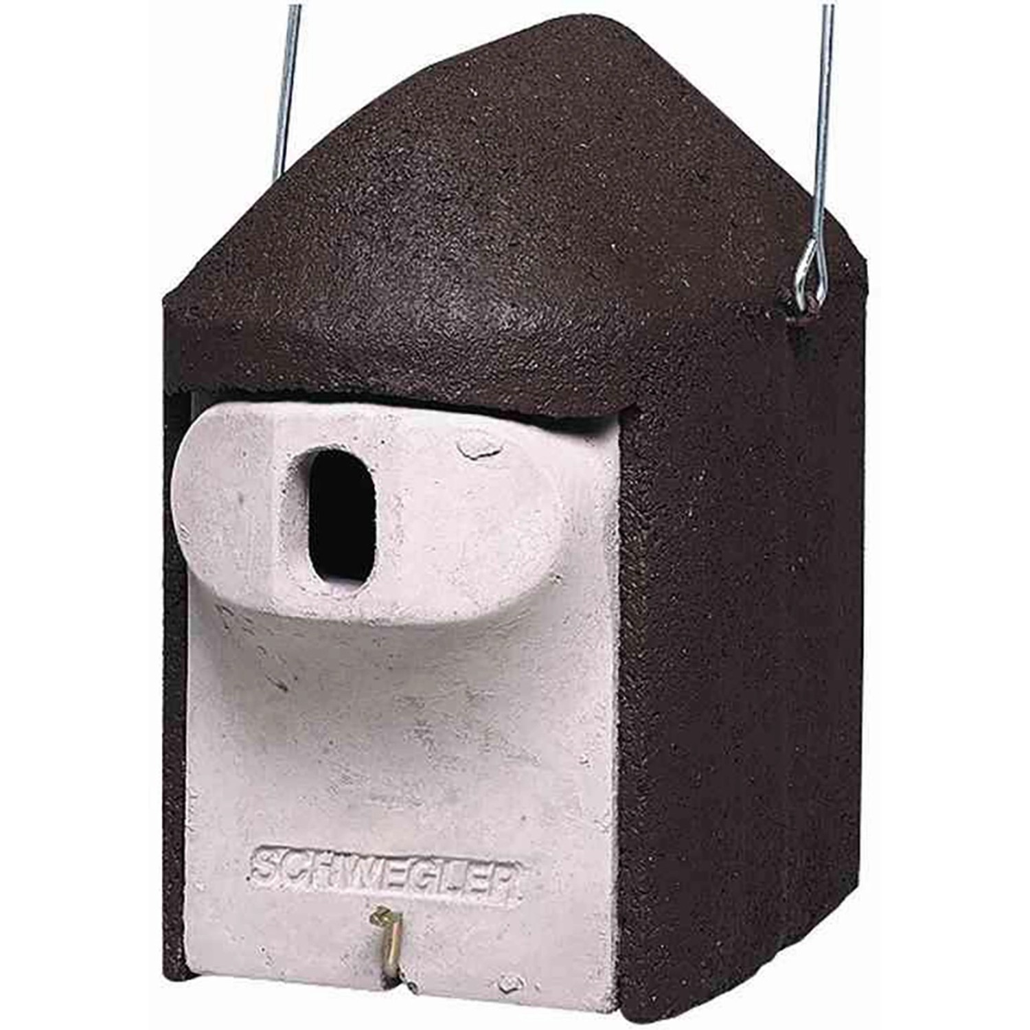 Thumbnail - Schwegler Nisthöhle Holzbeton zum Hängen Weiß & Anthrazit 27 cm x 20 cm x 31 cm