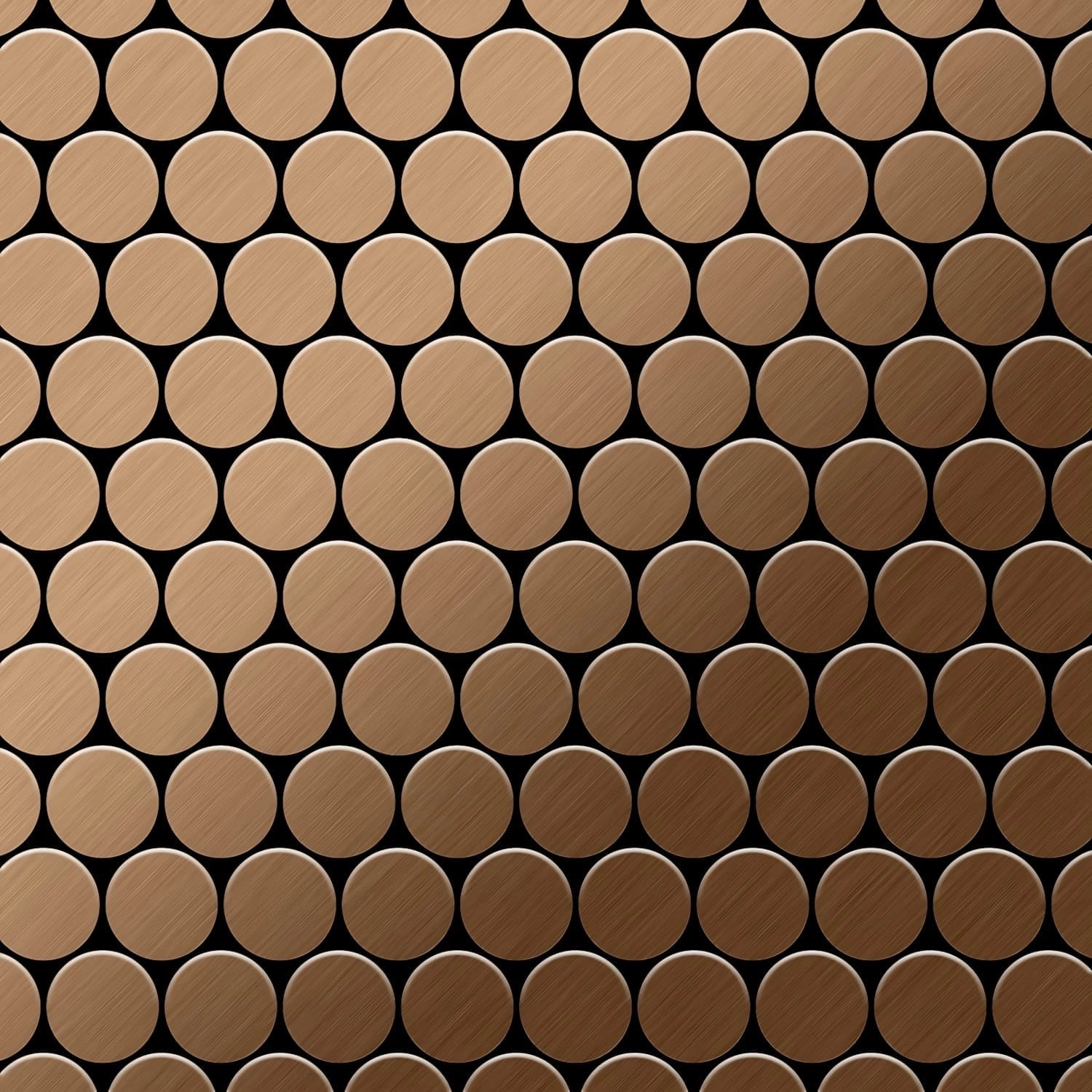 ALLOY Mosaik Fliese Massiv Metall Titan Gebürstet Kupfer 1,6mm Stark Dollar günstig online kaufen