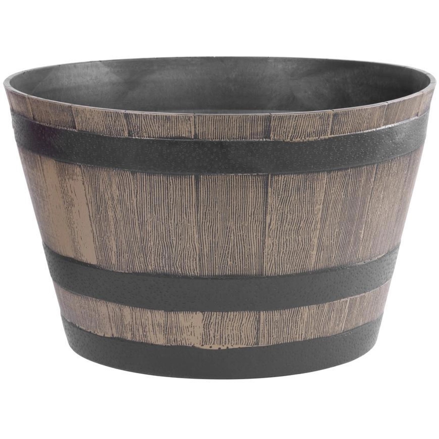 PROREGAL Blumentopf 52x30cm Holz-effekt, Fass