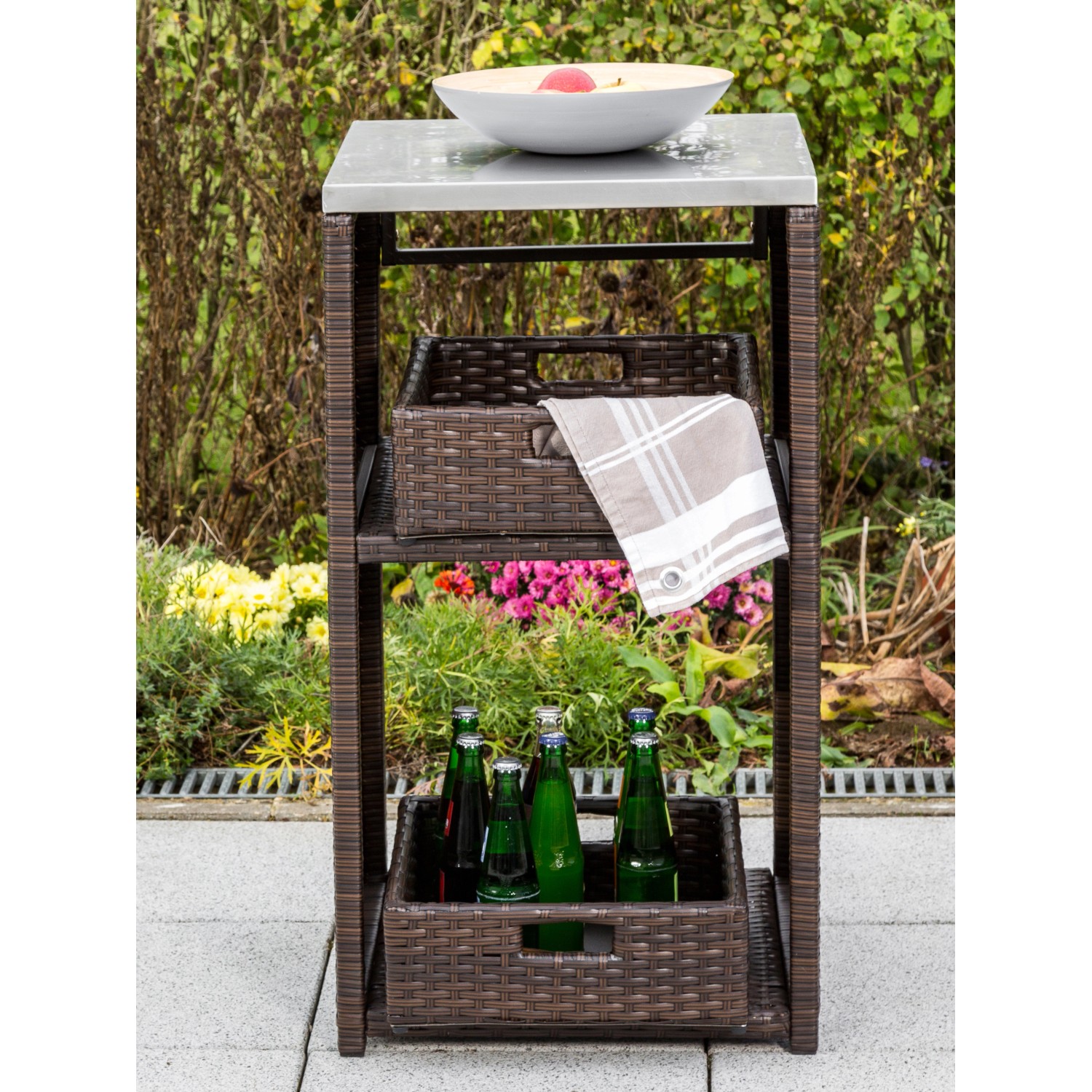 Gartensideboard für den Spültisch Polyrattan