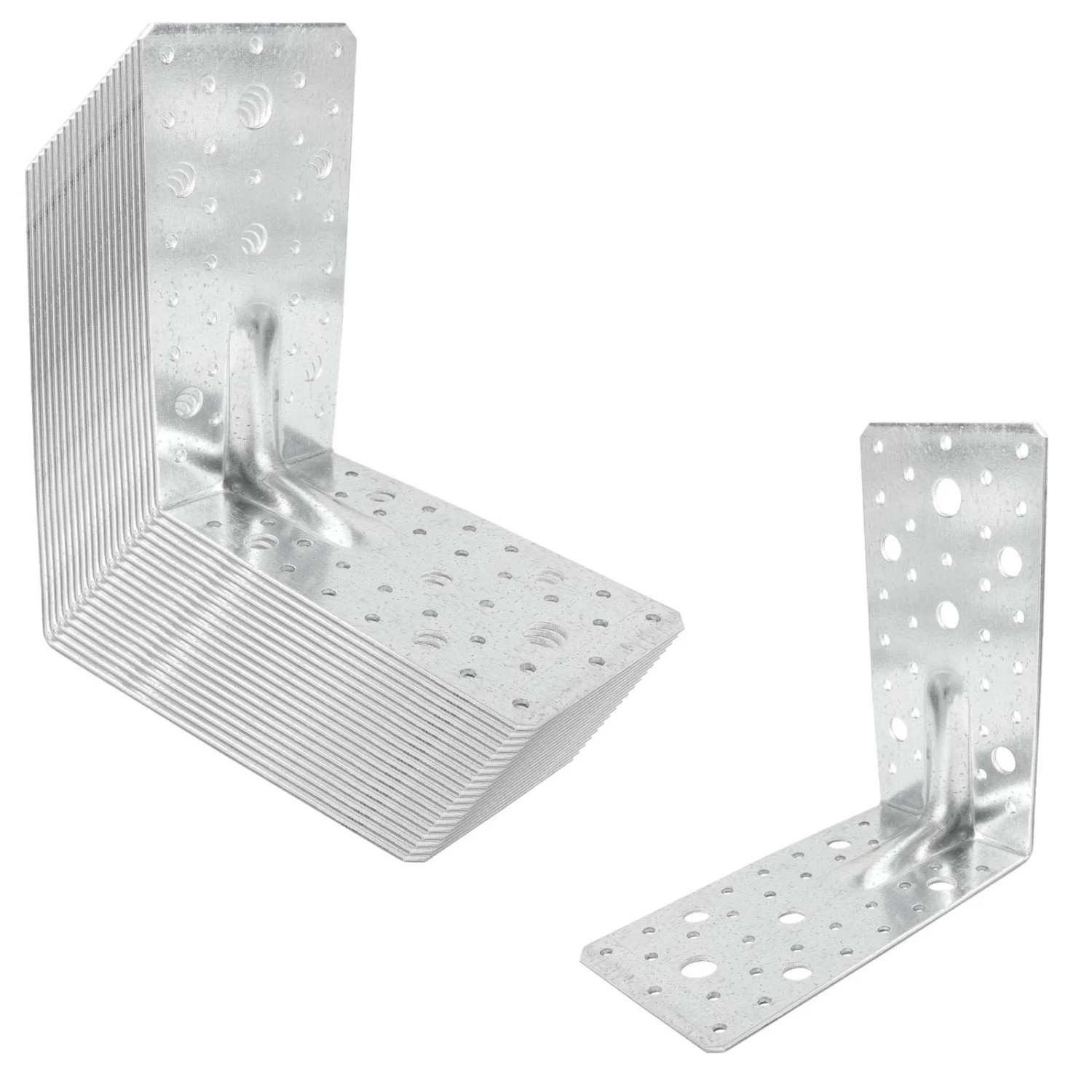 SOTECH 20er Set Winkelverbinder 90 Grad mit Sicke 175 x 175 x 90 x 2,5 mm