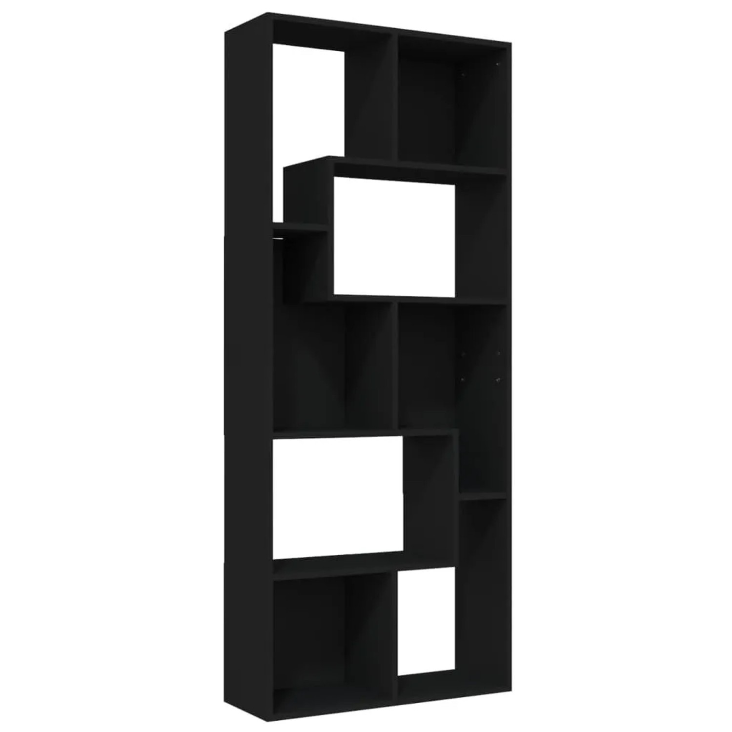vidaXL Bücherregal Schwarz 67x24x161 cm Holzwerkstoff 801878