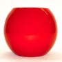 Roter, runder Elegant Einrichten Pflanzkübel Fiberglas Ball, D40xH32cm, Hochglanz.