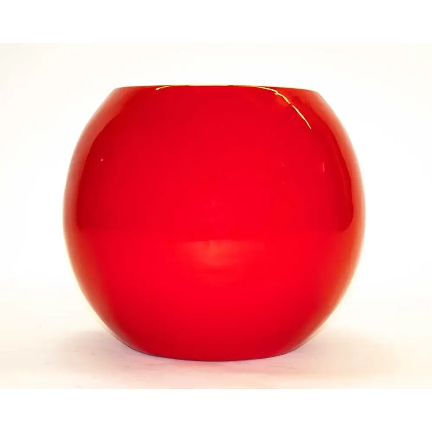 Roter, runder Elegant Einrichten Pflanzkübel Fiberglas Ball, D40xH32cm, Hochglanz.