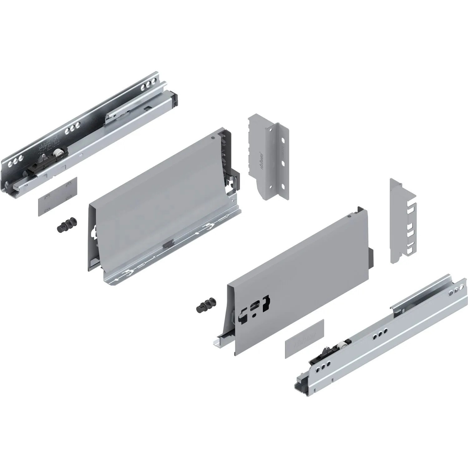 Blum Tandembox antaro K Vollauszug Blumotion 270 mm 30 kg Grau 1 Paar