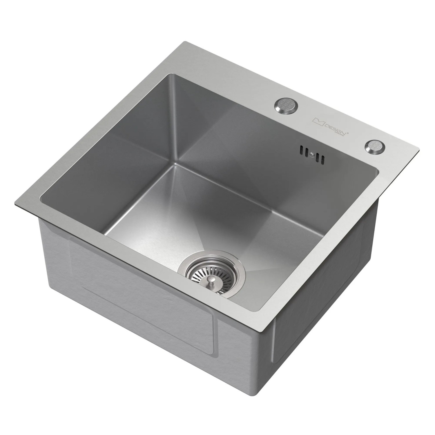 ML-Design Spülbecken Edelstahl 1 Becken 45x45 cm mit Siphon & Spender