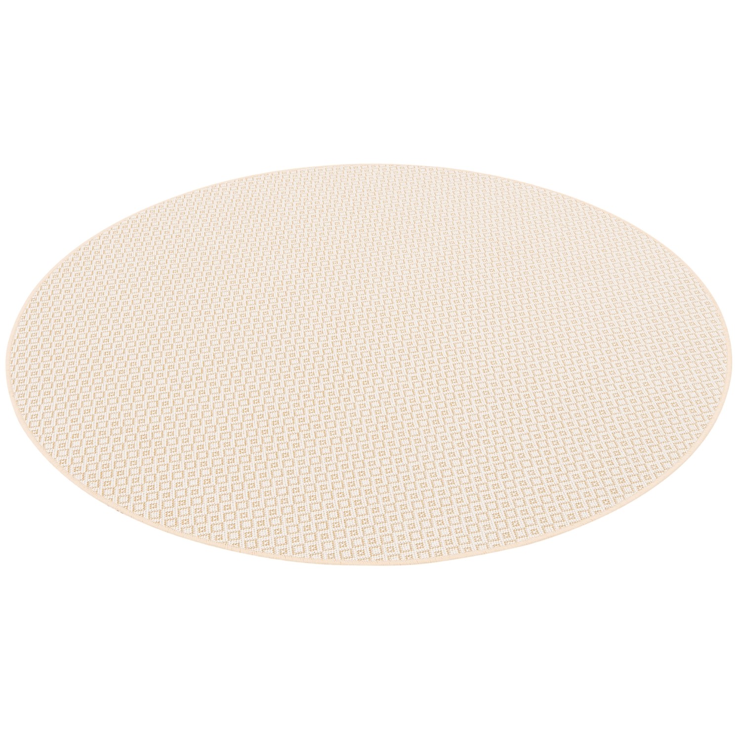 Snapstyle In & Outdoor Teppich Flachgewebe Oslo Honig Trend 133cm Rund günstig online kaufen