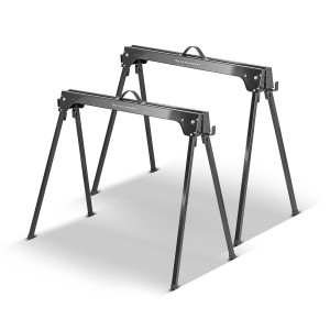 STAHLWERK Sägebock 2er Set, klappbare Arbeitsböcke/Gerüstböcke für Werkstatt & Baustelle, max. 500kg Tragkraft.