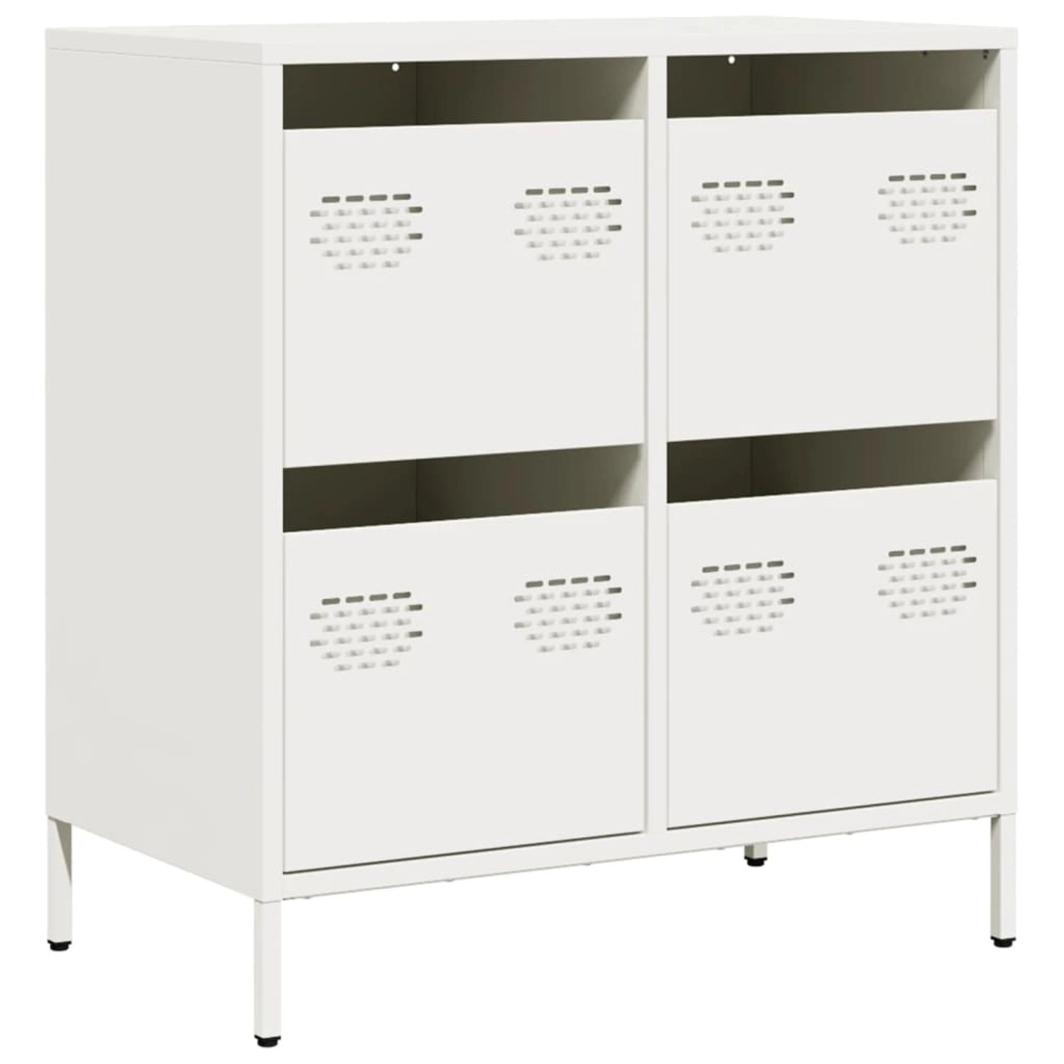 vidaXL Sideboard Weiß 68x39x73,5 cm Kaltgewalzter Stahl 851261 günstig online kaufen