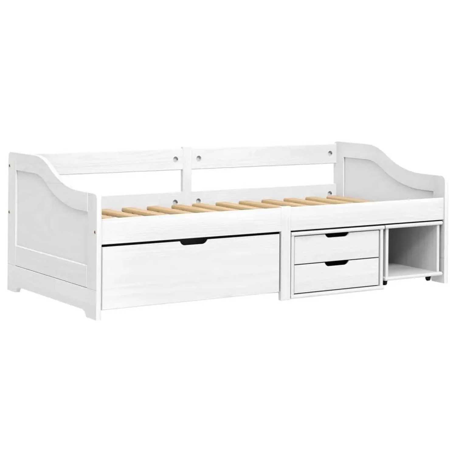 vidaXL Tagesbett mit 3 Schubladen IRUN Weiß 90x200cm Massivholz Kiefer 3185214