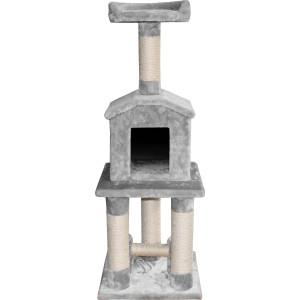 Grauer Ebi Kratzbaum Classic-Tree Ceylan mit Höhle, Liegefläche und Sisalstämmen.