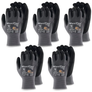 vasalat Maxiflex Endurance Arbeitshandschuhe, Größe 9/L, 5 Paar, grau/schwarz
