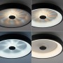 LED-Deckenleuchte Vertigo, schwarz, mit einstellbarer Lichtfarbe und Dimmfunktion.