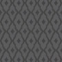Anthrazitfarbene Vliestapete mit elegantem Rautenmuster für Wohnzimmer und Schlafzimmer.