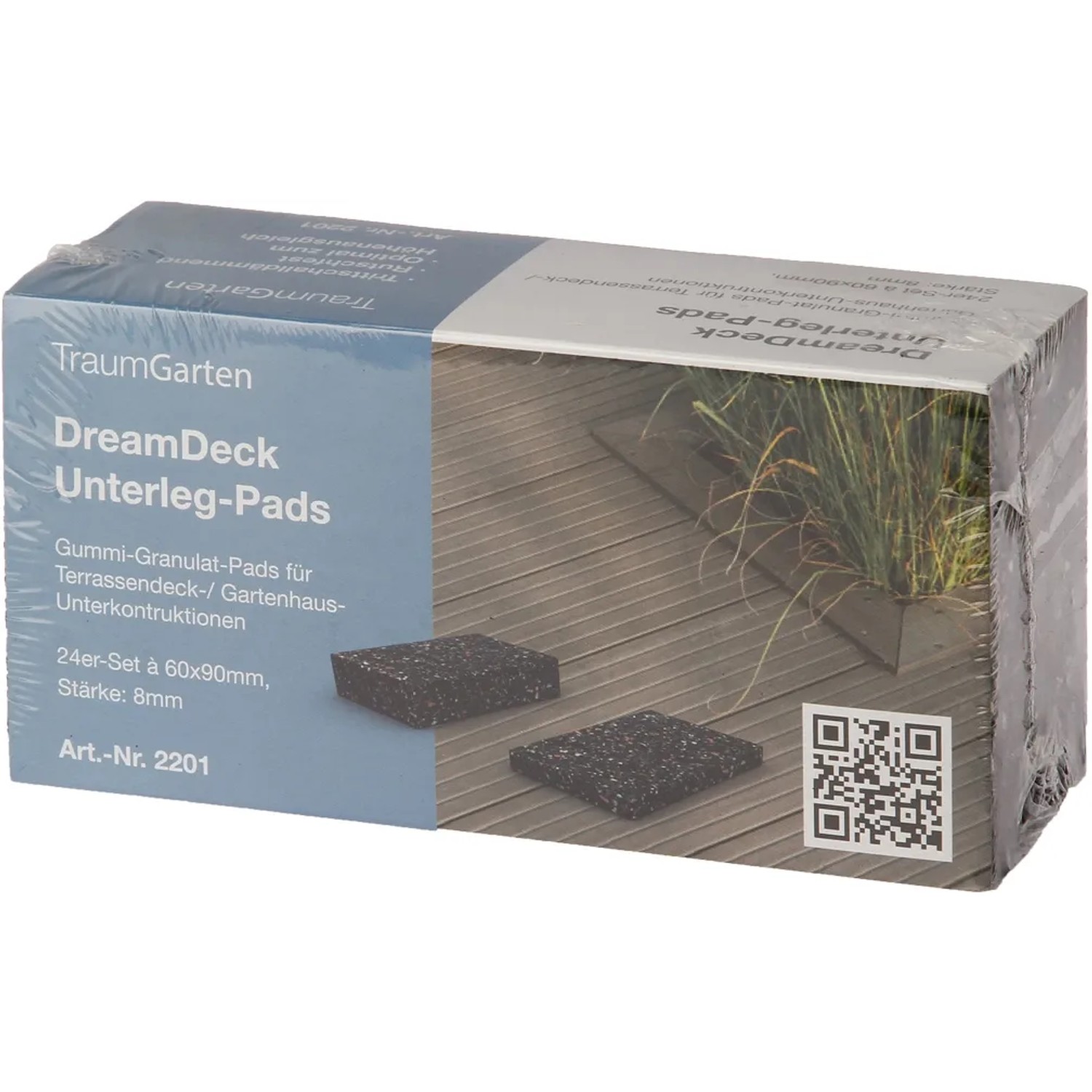 Dreamdeck Unterleg-Pads, 24er-Set Gummigranulat zur Montage von Terrassendielen Unterkonstruktionen.