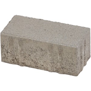 Rechteckiger, grauer Beton Pflasterstein (20x10x8 cm) für Gartenwege und Einfahrten.