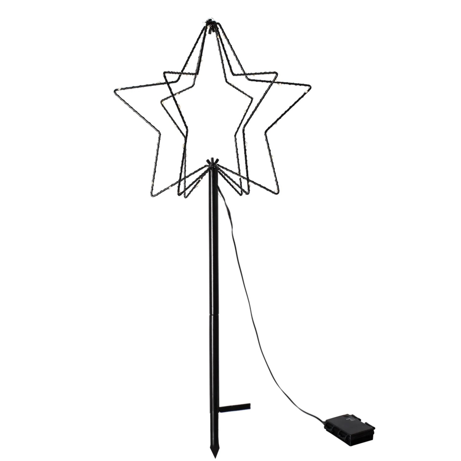 Lex 75 cm LED Gartenfigur Stern Metall Lichterstern Batterie Leuchtstern In günstig online kaufen