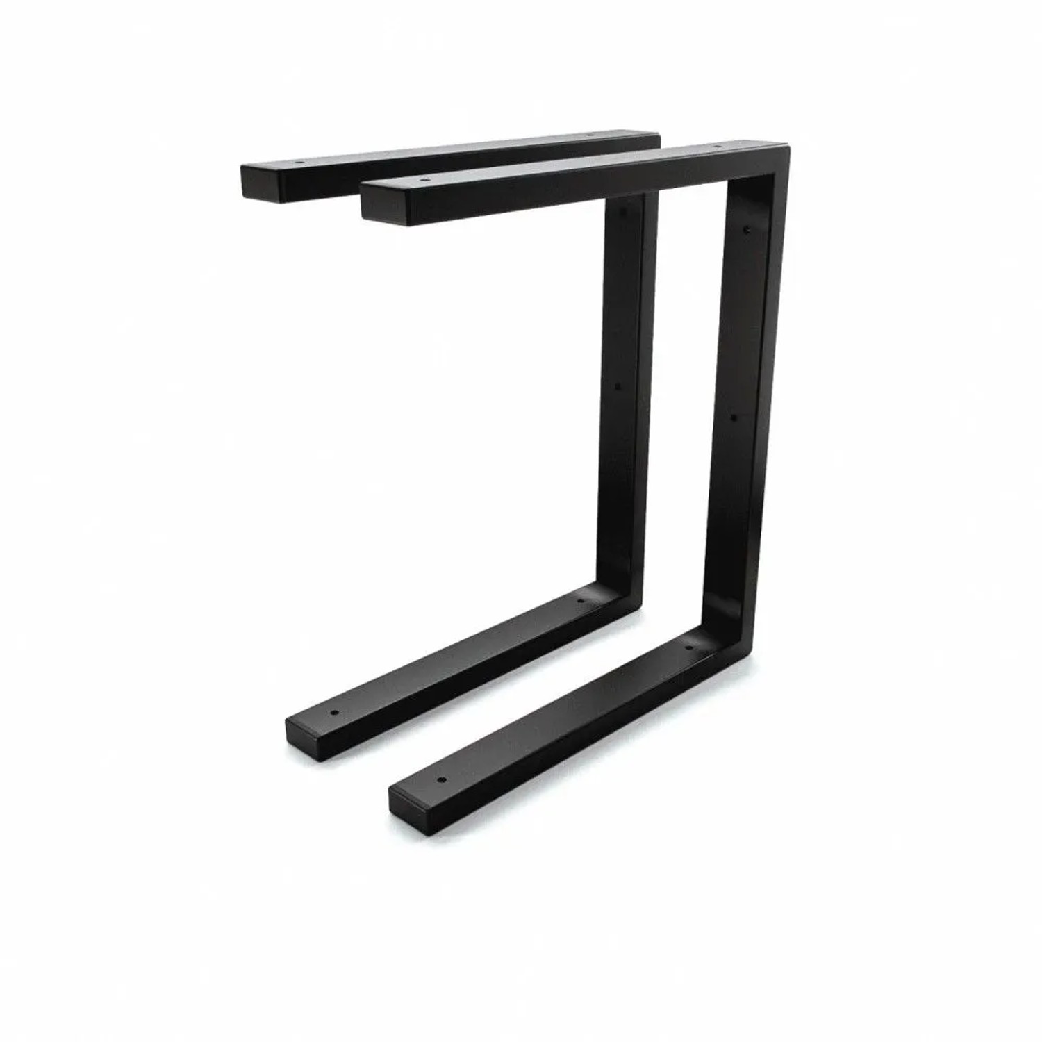 HEVVA Waschtischhalterung LAHN 35 cm Tief 2er Set Schwarz