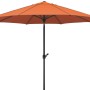 Schneider Marktschirm Adria, Ø 300 cm, Terracotta, mit Knickfunktion. Sonnenschirm für Garten und Balkon.