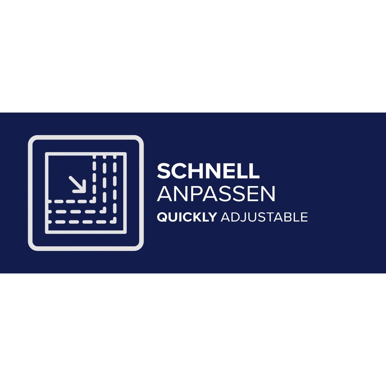 Symbol für schnelles Anpassen des tesa Insektenschutz-Plissees.