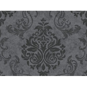 Graue A.S. Creation Vliestapete mit Barock Muster für elegante Wandgestaltung.