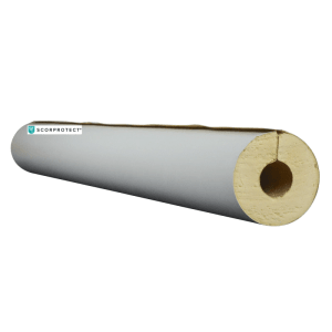 Scorprotect PUR Rohrisolierung, 18 mm x 20 mm, mit PVC-Mantel für Heizungsinstallation.