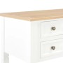 Weißer Holz Schreibtisch vidaXL mit Schubladen und hellbrauner Tischplatte.