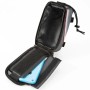 Offene, wasserabweisende Tectake Fahrradtasche mit Handyfach und Rahmenbefestigung in Schwarz, Grau und Rot.