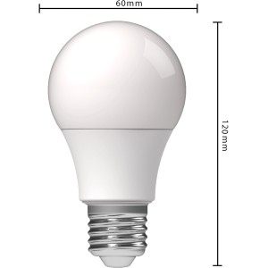 E27 LED Leuchtmittel in Glühlampenform, 13W, warmweißes Licht. Ideal für Wohnräume.