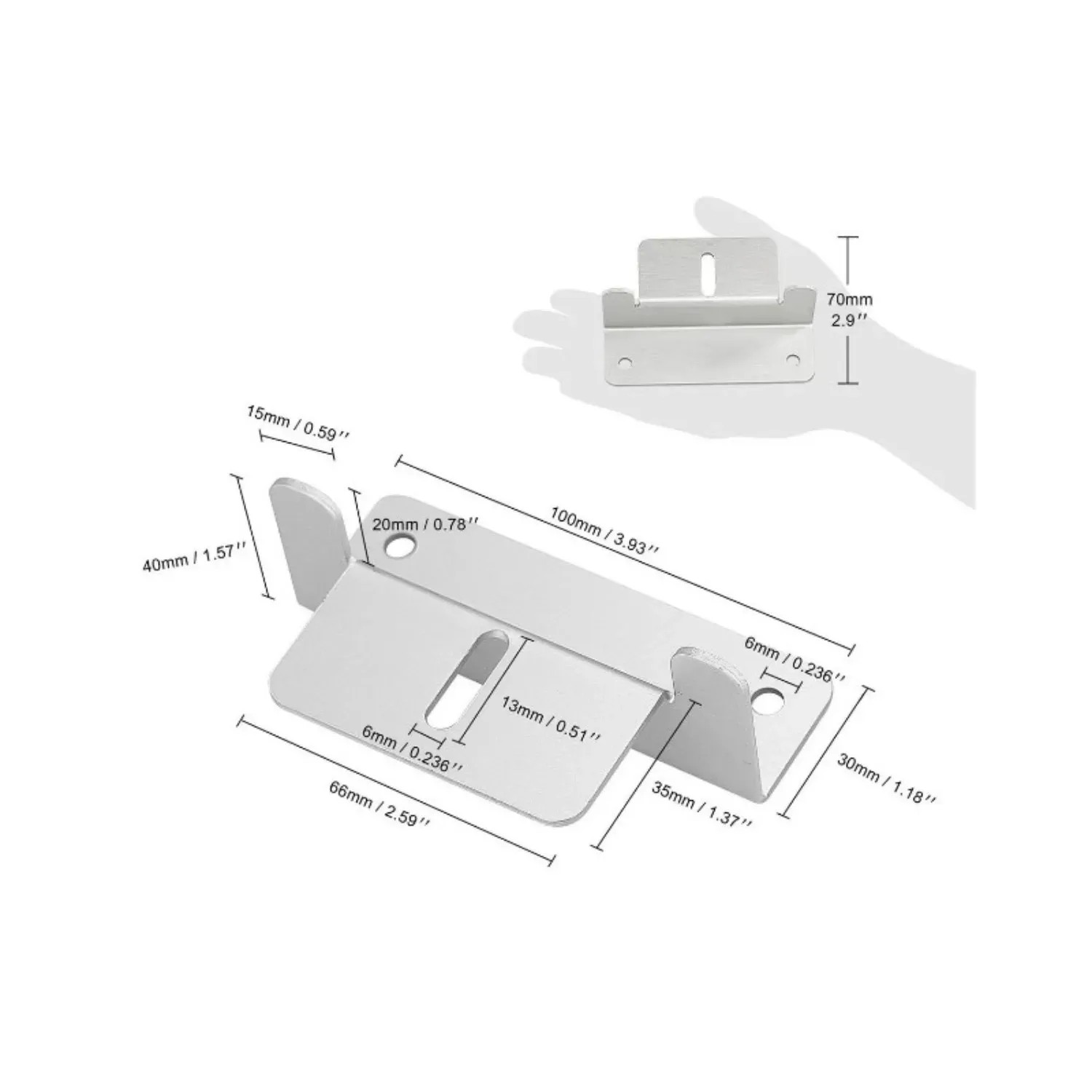 4er Set Z-Winkel aus Aluminium zur Befestigung von Solarmodulen an Dach und Wand.