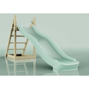 Mintgrüne OutdoorToys Rutsche Werwolf (220cm) mit Holzleiter für Spieltürme & Spielanlagen.