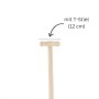 Galaflor Damenspaten: Detail des 12 cm T-Stiels aus Holz. Robuster Griff für Gartenspaten.