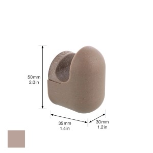 Wagner Wandhaken Hooks4home Pill, Bio-Kunststoff, 50x30x35 mm, Taupe.