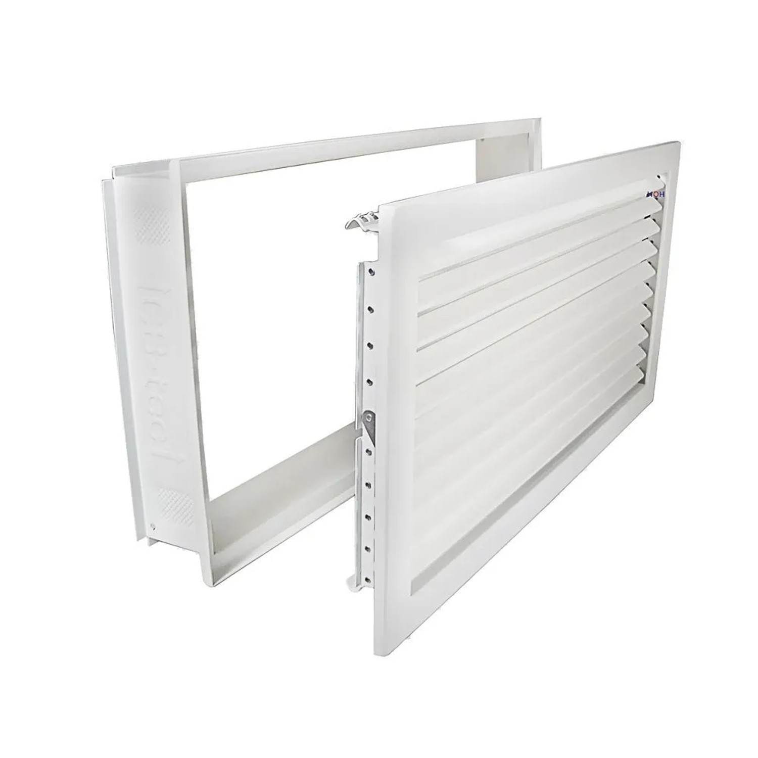 Häusler Kaltluftgitter KGPB 4523 W Putzbündig Weiss 450 x 230mm Abluftgitter