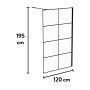 baliv Walk-In Duschabtrennung DUK-120.131, 120x195 cm, Schwarz, transparentes Glas