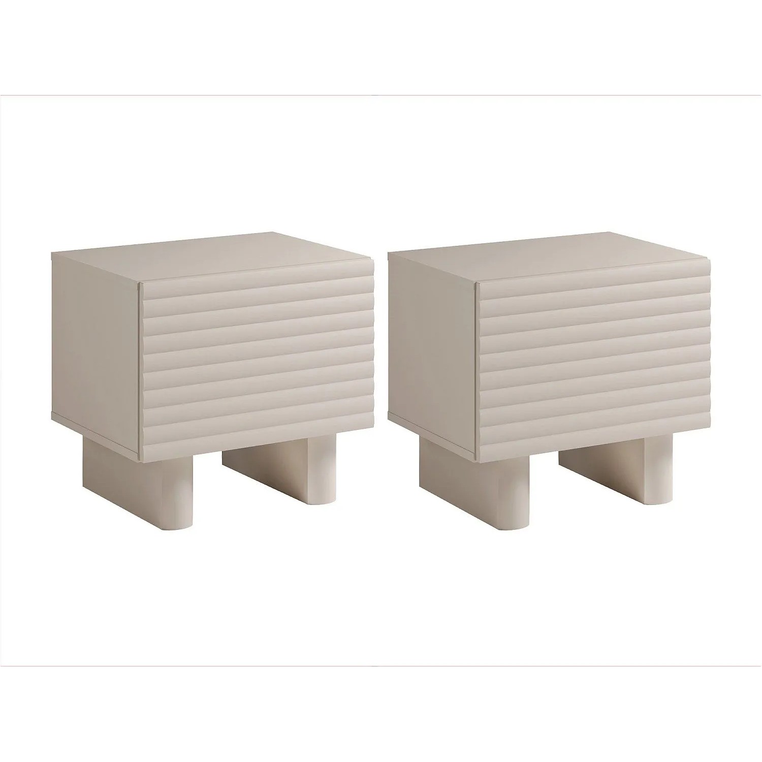 Vente-unique Nachttisch Ludima Beige 50 cm