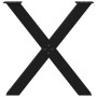 Schwarze vidaXL Esstischbeine in X-Form, 3er Set, aus Stahl für DIY Möbelbau.