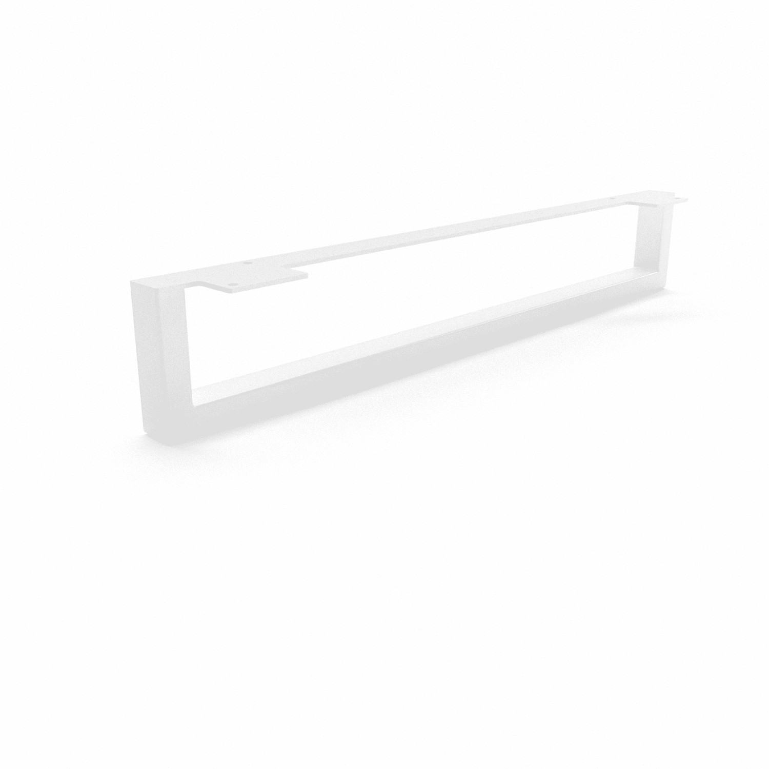 HEVVA Möbelbein GRAZ 10 cm Hoch 50 cm Tief 1 Stück Weiß