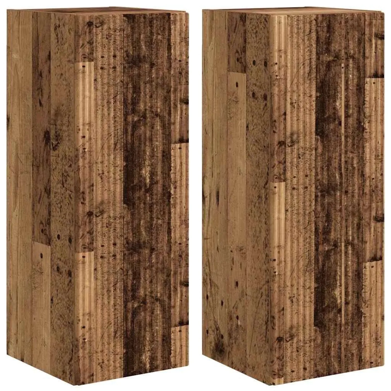 vidaXL TV-Wandschrank 2 Stk Altholz 30 x 31 x 80 cm Holzwerkstoff 892306