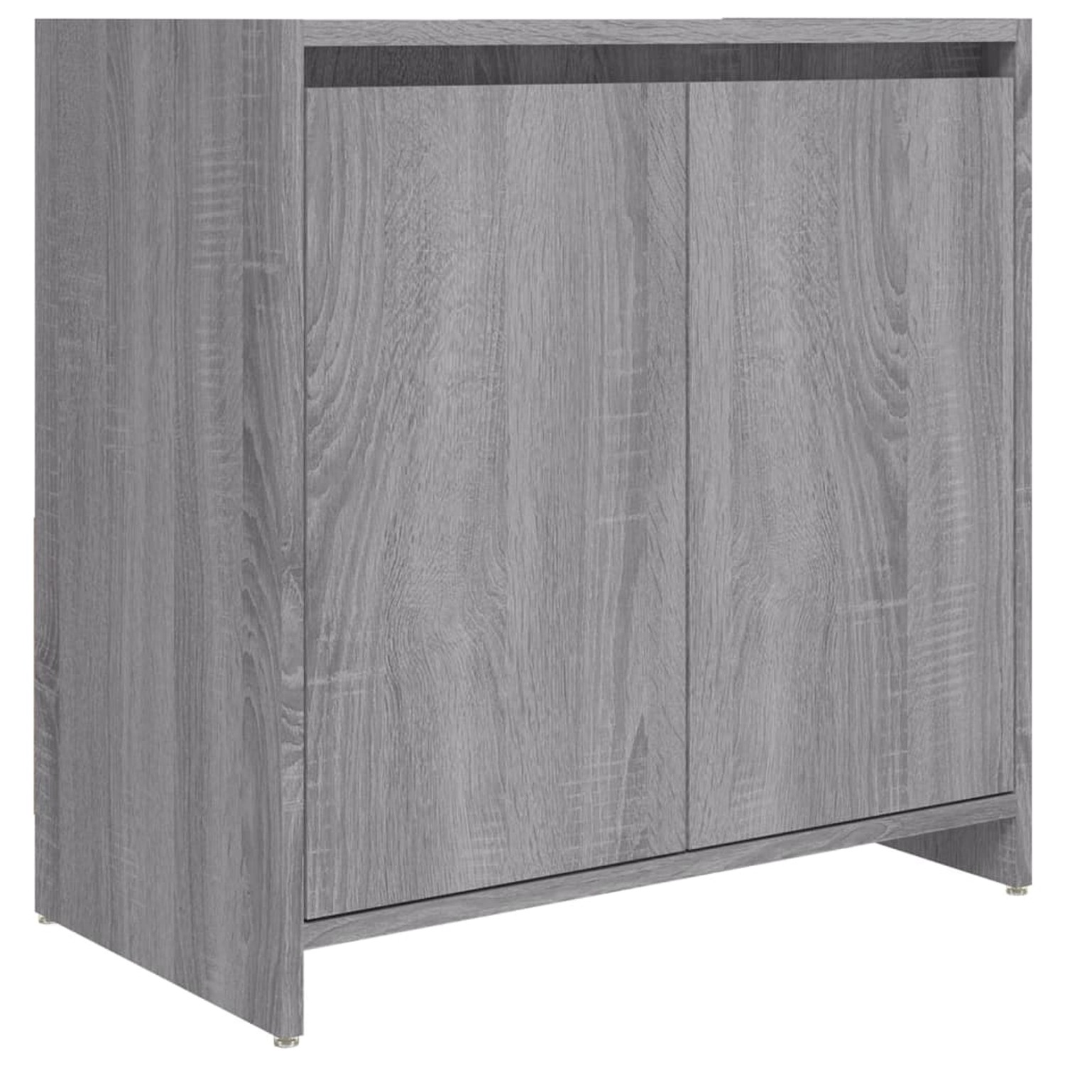 vidaXL Badschrank Grau Sonoma 60x33x61 cm Holzwerkstoff