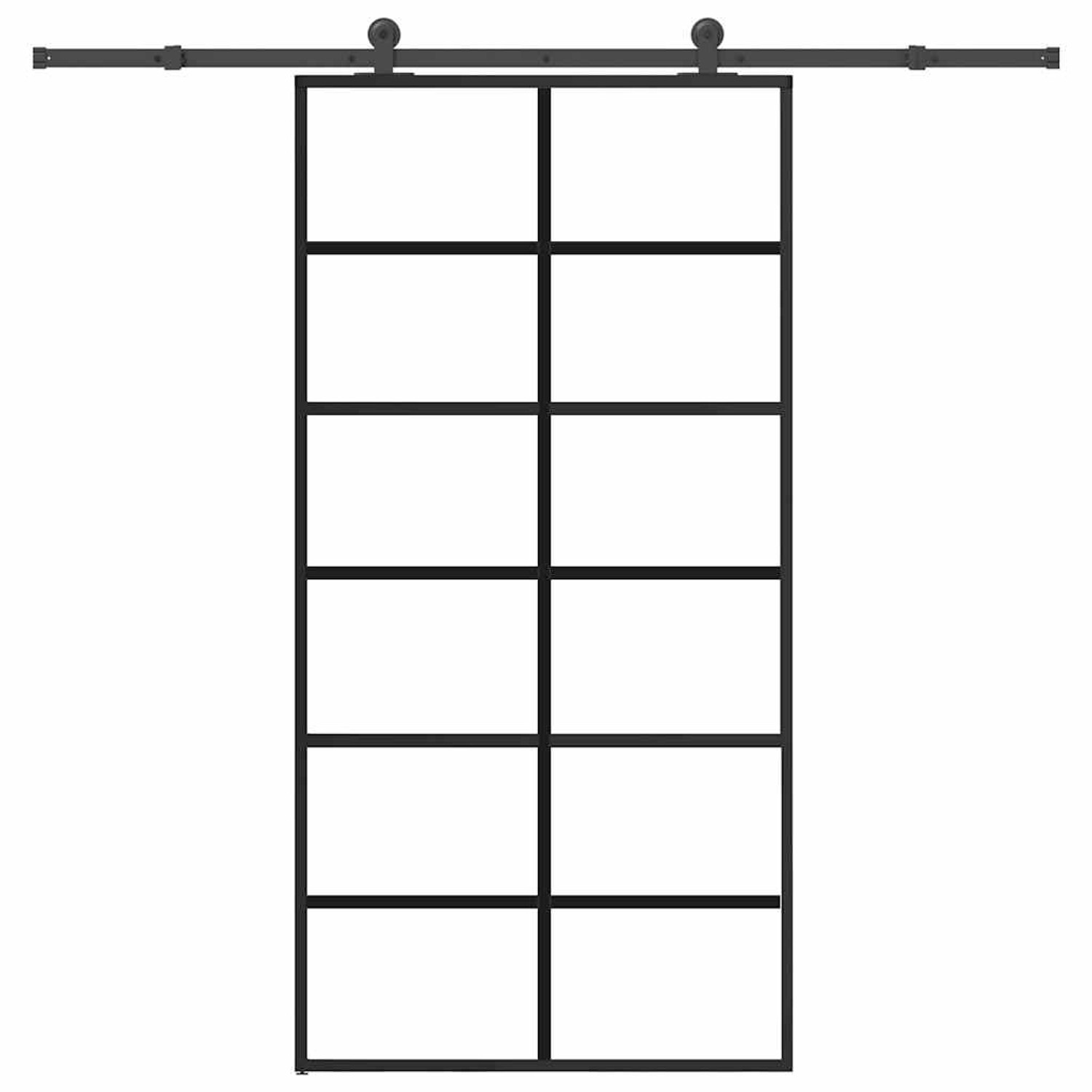 vidaXL Schiebetür mit Beschlag 102x205 cm ESG-Glas & Aluminium 3332844 günstig online kaufen