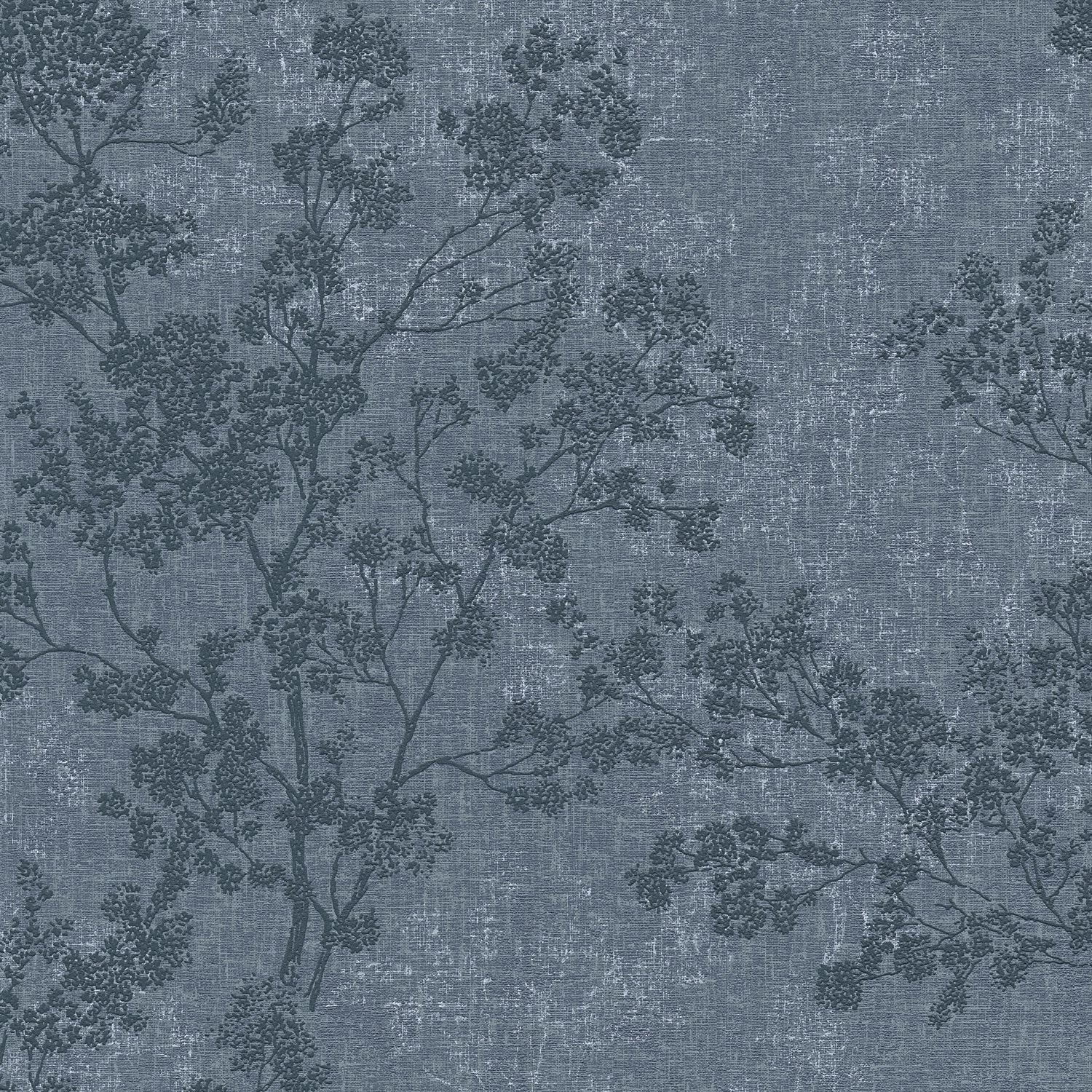 PROFHOME 373974-GU Natur Tapete Floral Matt Blau 0,53 m x 10,05 m 5,33 m2 B günstig online kaufen